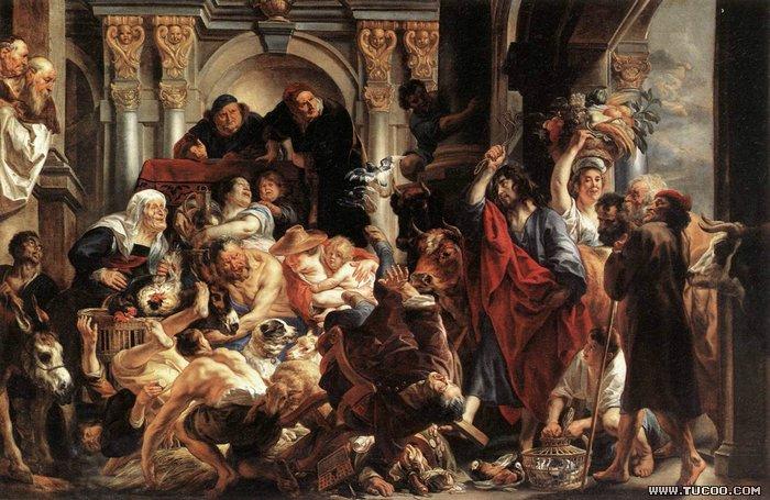 JORDAENS, Jacob Christ Driving the Merchants from the Temple oil painting picture